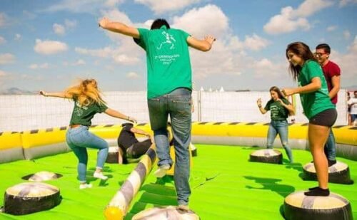 Alquiler atracción para adultos - prueba palo loco hinchable