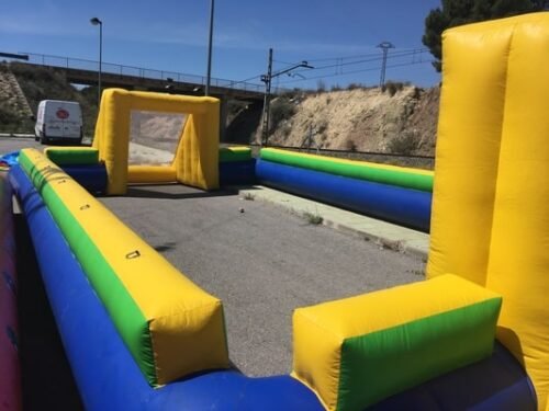 Futbolin humano, colchoneta hinchable para fiestas