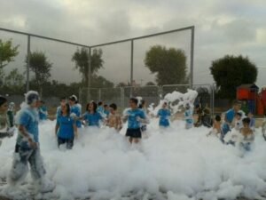 Fiesta de la espuma para cumpleaños