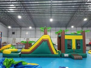 colchoneta hinchable palmeras